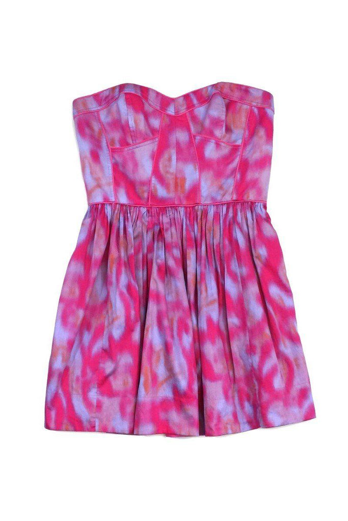 Rebecca Taylor - Pink, Blue & Orange Tie Dye Dress Sz 6 Rebecca Taylor - Pink, Blue & Orange Tie Dye Dress Sz 6
