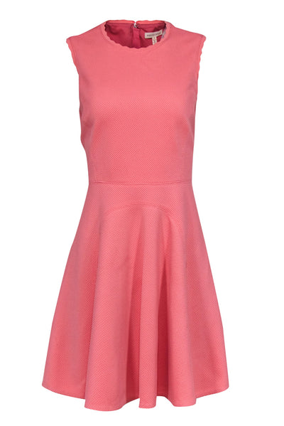 Current Boutique-Rebecca Taylor - Peach Textured Fit & Flare Dress Sz 8