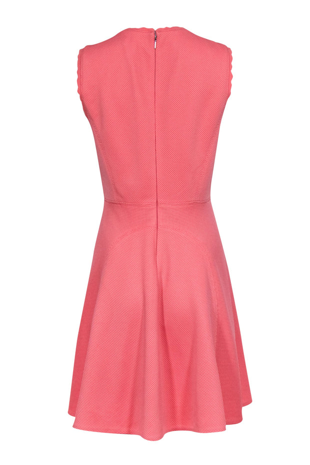 Current Boutique-Rebecca Taylor - Peach Textured Fit & Flare Dress Sz 8