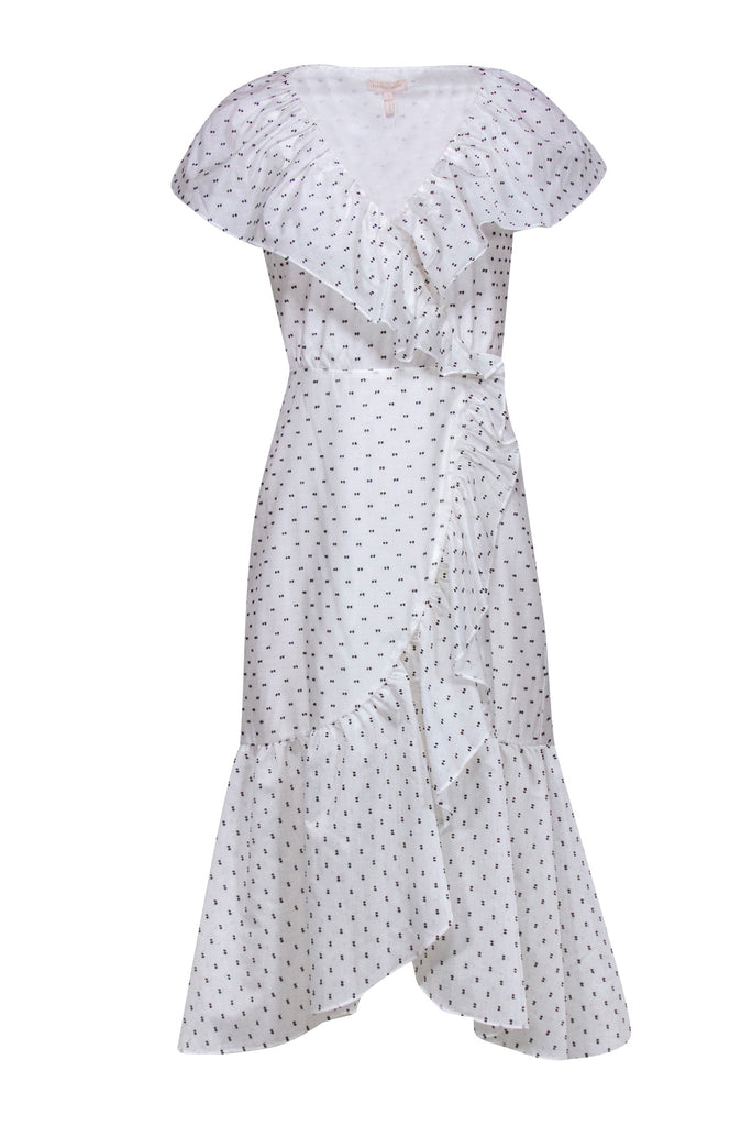 Rebecca Taylor Birdseye Dot Wrap Dress Rebecca Taylor Birdseye Dot Wrap Dress