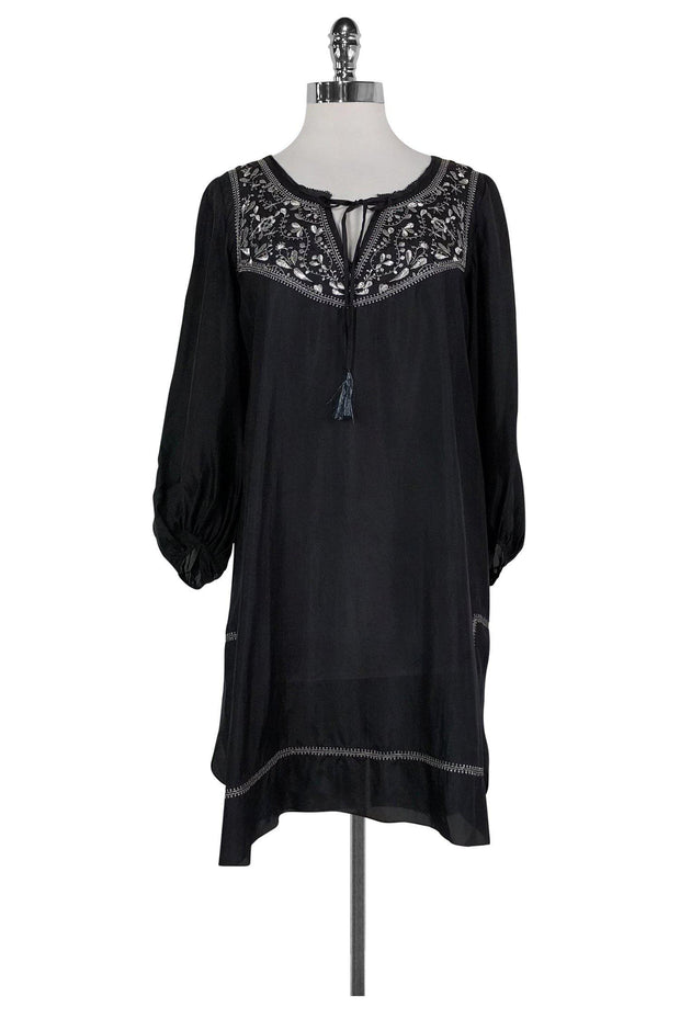 Rebecca Taylor - Navy Embroidered Dress Sz 4 Rebecca Taylor - Navy Embroidered Dress Sz 4