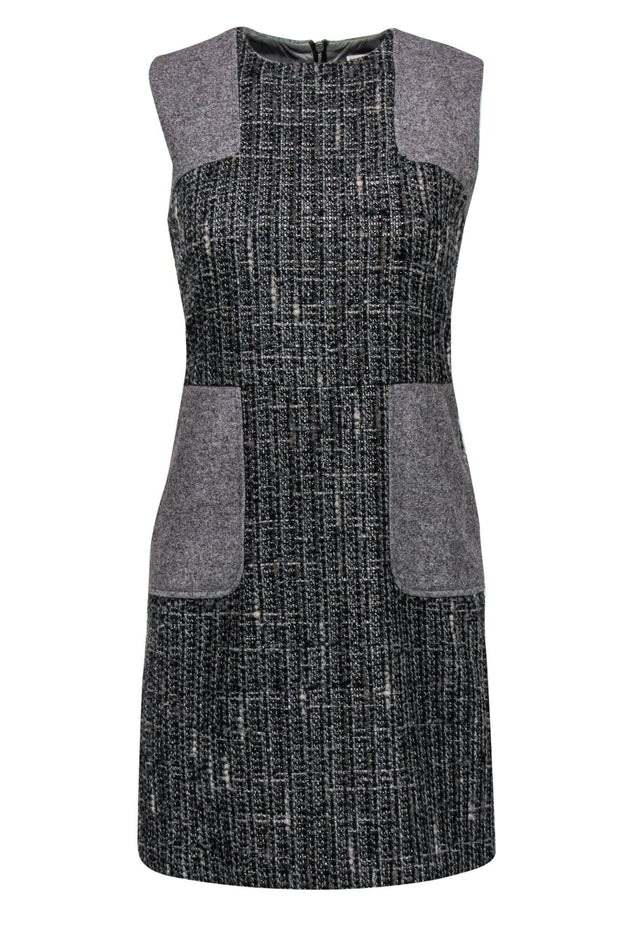 Red Valentino - Grey Tweed Shift Dress Sz 2 Red Valentino - Grey Tweed Shift Dress Sz 2