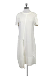 Current Boutique-Reed Krakoff - White Shift Dress w/ Side Slit Sz 8