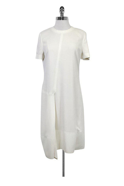 Current Boutique-Reed Krakoff - White Shift Dress w/ Side Slit Sz 8