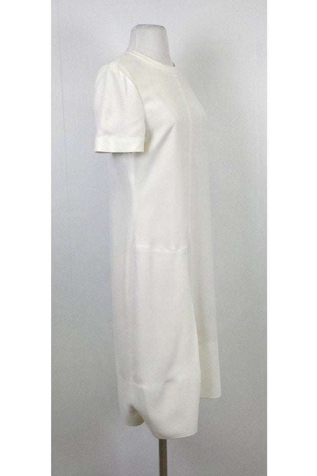 Current Boutique-Reed Krakoff - White Shift Dress w/ Side Slit Sz 8