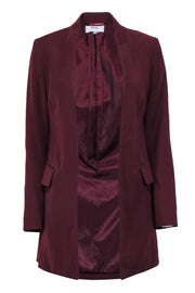 Current Boutique-Reiss - Burgundy Open Front Blazer Sz 4