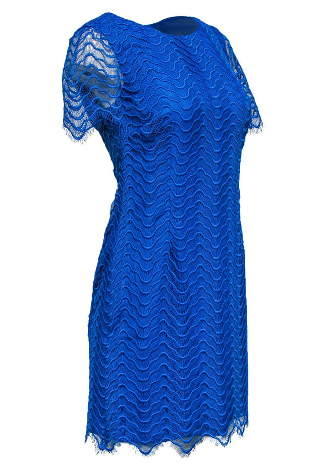reiss royal blue dress Buy Reiss Cobalt Blue Libby Fitted Asymmetric Midi Dress from Next USA