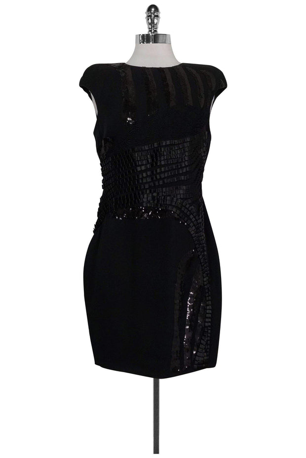 robert rodriguez sequin dress V-Neck Mini Dress
