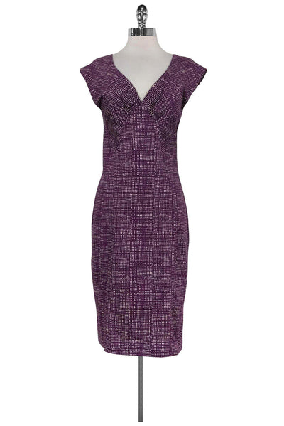 Current Boutique-Samantha Sung - Violet & White Stella Dress Sz 8