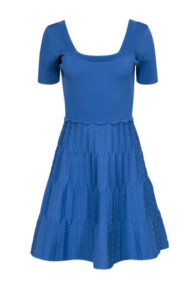 sandro blue dress Sandro Joie Belted Tweed Mini Dress