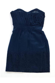 Current Boutique-Shoshanna - Teal Strapless Silk Dress Sz 0