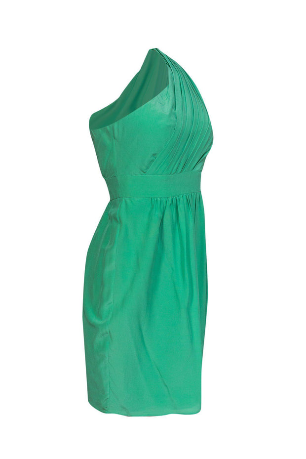 shoshanna green one shoulder dress Shoshanna