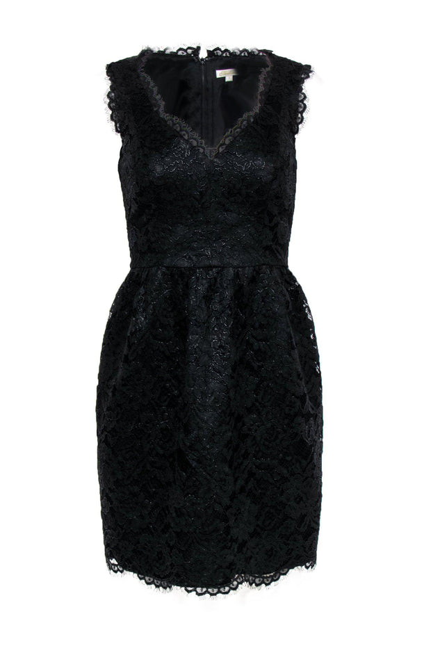 Shoshanna - Black Lace Plunge Cocktail Dress Sz 8 Shoshanna - Black Lace Plunge Cocktail Dress Sz 8