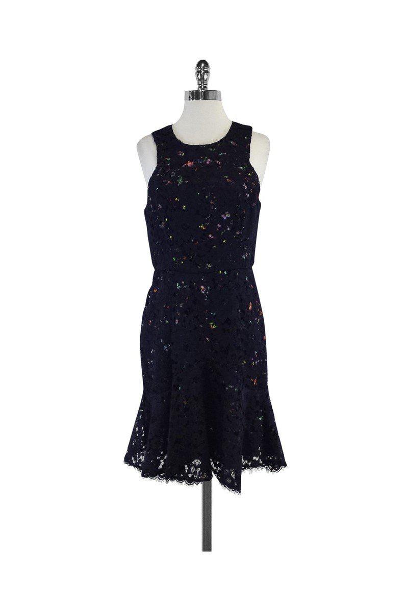 Shoshanna - Navy Lace Sleeveless Dress Sz 8 | Current Boutique