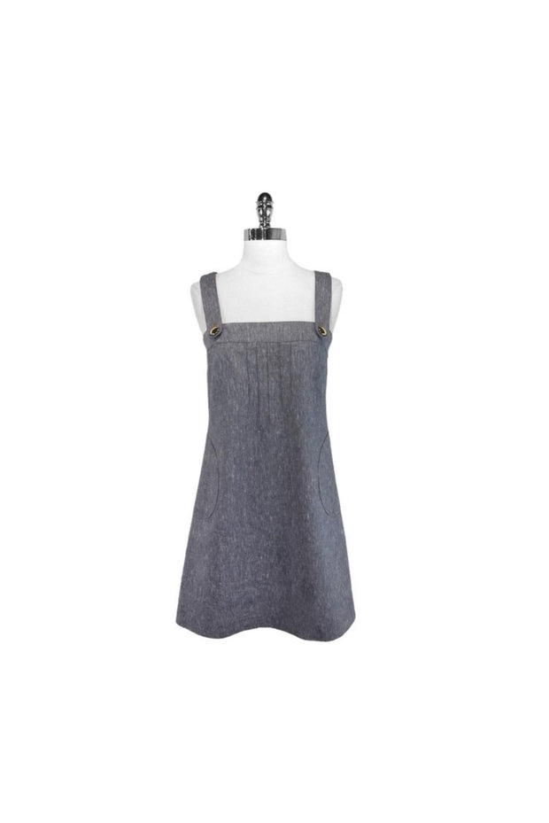 shoshanna denim dress Shoshanna Sofia Dress In Denim/espresso