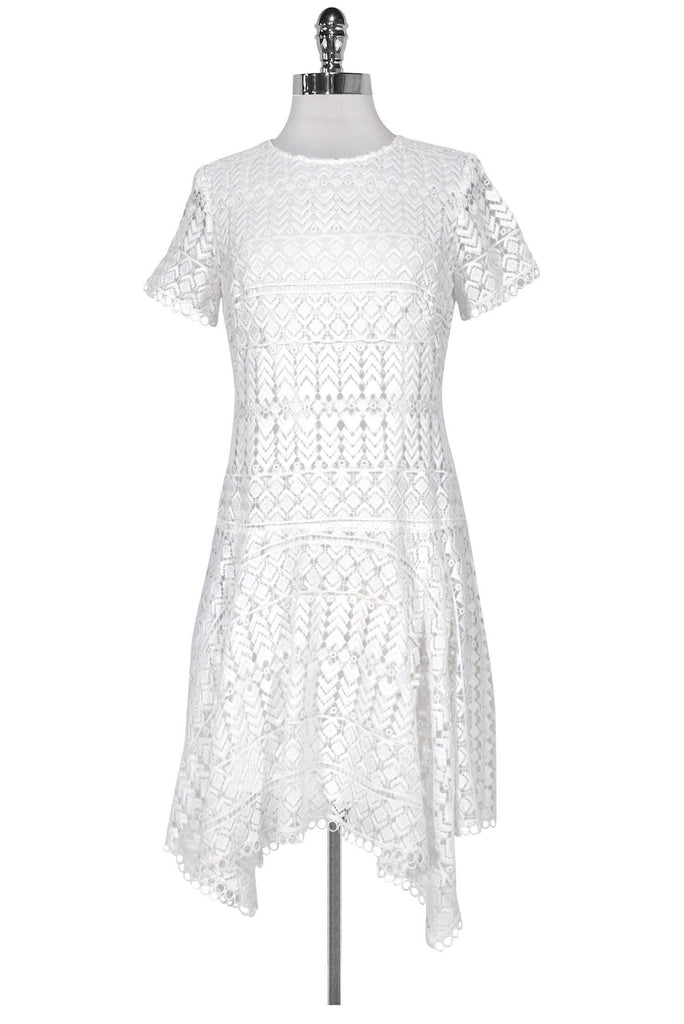 Shoshanna - White Eyelet Lace Drop Waist Dress Sz 4 Shoshanna - White Eyelet Lace Drop Waist Dress Sz 4