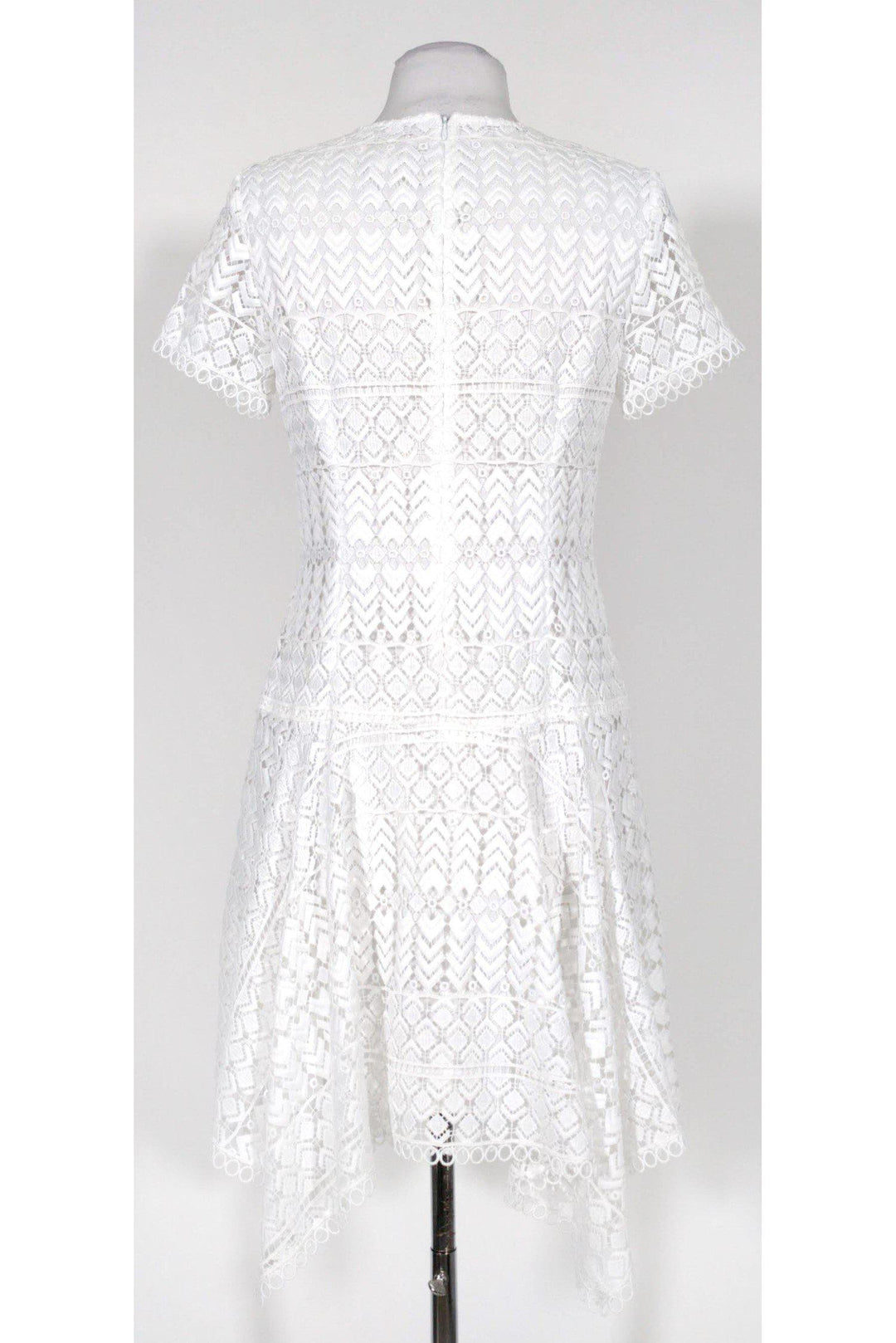 Shoshanna - White Eyelet Lace Drop Waist Dress Sz 4 Shoshanna - White Eyelet Lace Drop Waist Dress Sz 4