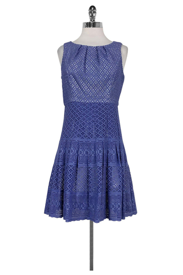 Current Boutique-Shoshanna - Purple Lace Overlay Dress Sz 6