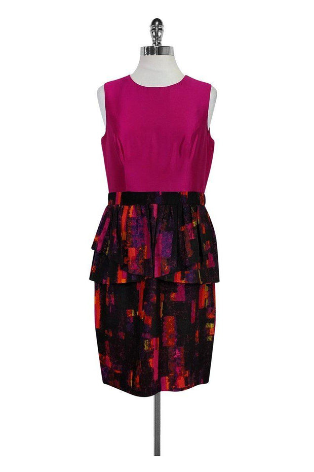 Shoshanna - Hot Pink Peplum Dress Sz 8 Shoshanna - Hot Pink Peplum Dress Sz 8