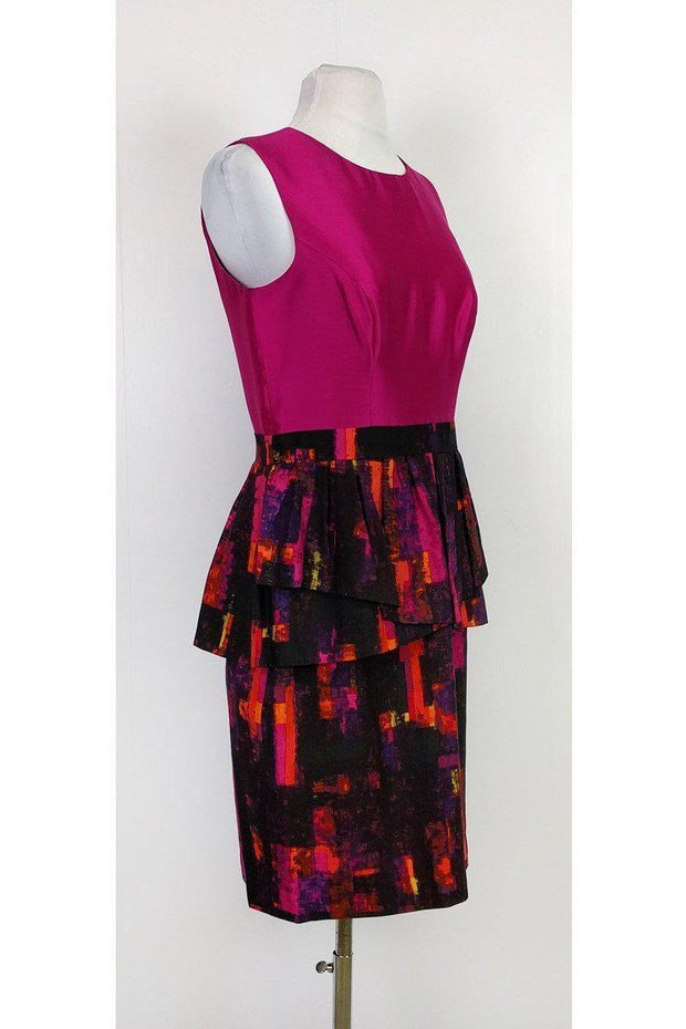 Current Boutique-Shoshanna - Hot Pink Peplum Dress Sz 8