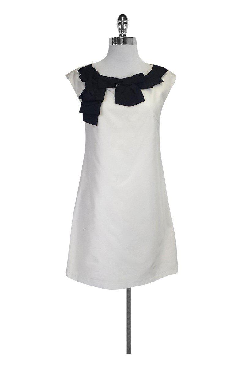 Shulami - Cream & Black Dress w/ Bow Detail Sz M Shulami - Cream & Black Dress w/ Bow Detail Sz M