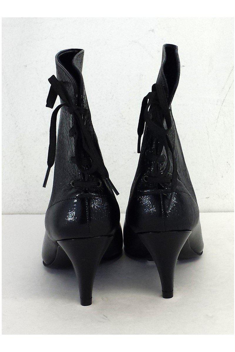 Sigerson Morrison - Black Patent Leather Booties Sz 6, image size:800x1199