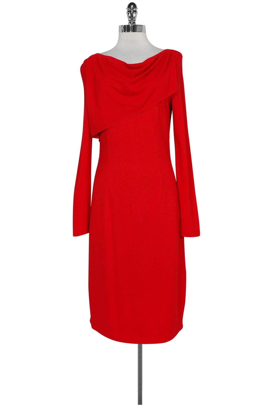 St. Emile - Flame Red Long Sleeve Dress Sz 8