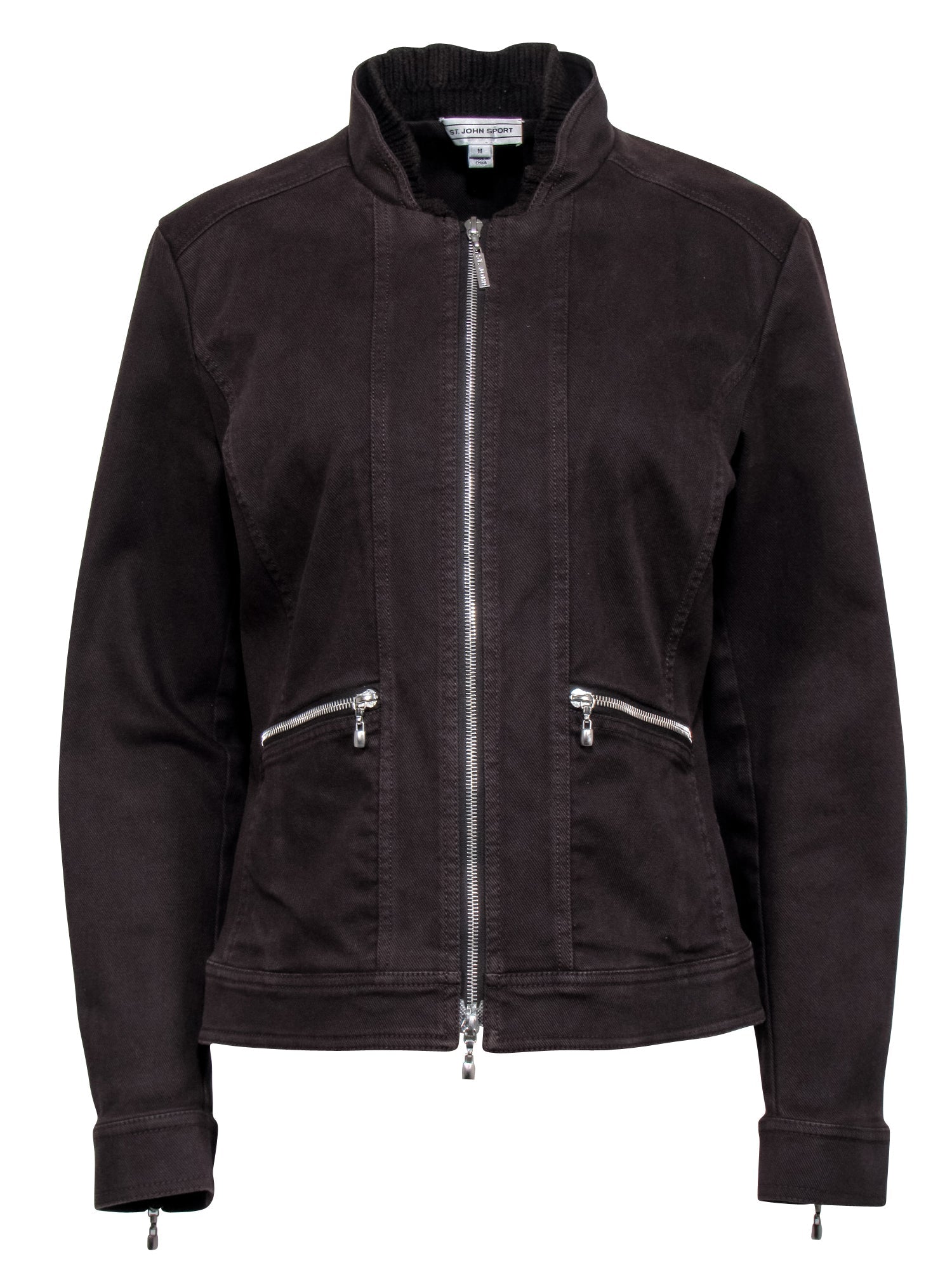 ST JOHN セン죤 ジップアップ ジャケット Mサイズ オファー 古着 ST