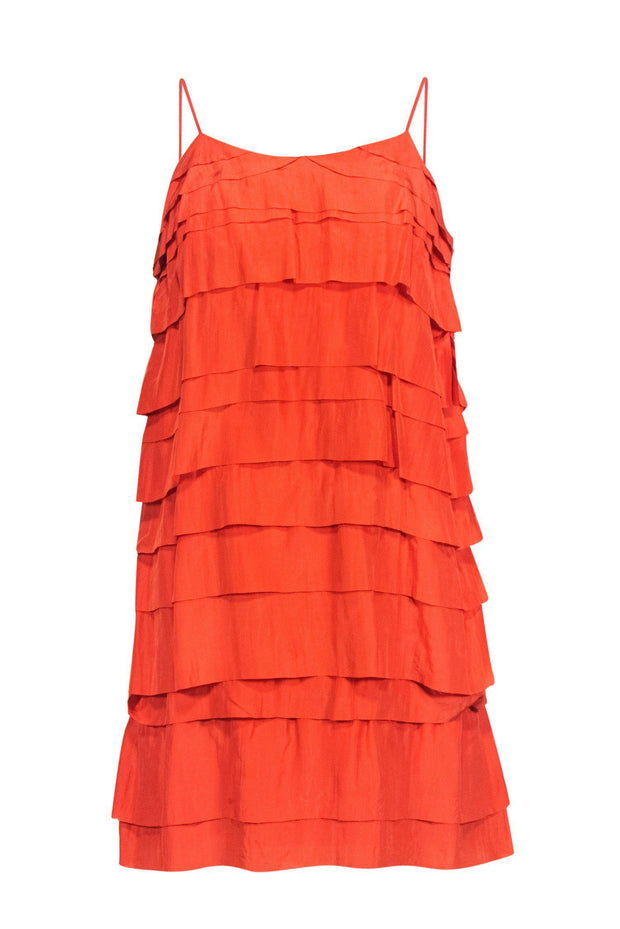 stella mccartney orange dress Stella McCartney // Orange Asymmetric Cutout Dress VSP Consignment