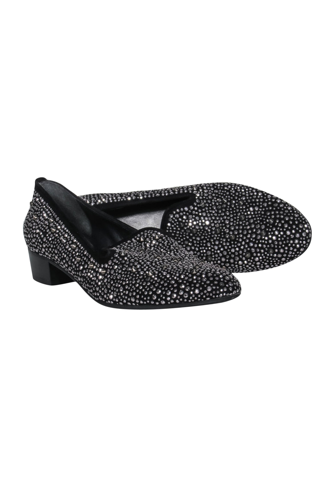 Black and Silver loafers with studs. Mia studded loafers | Black/Silver | Women | KARL LAGERFELD  main image 4