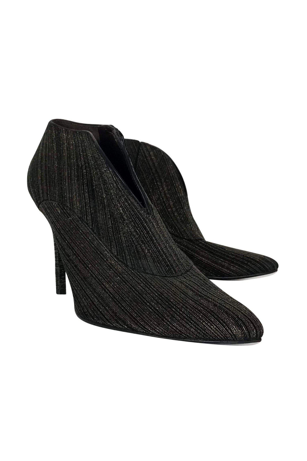 Stuart Weitzman - Black & Silver Ankle Booties Sz 10.5