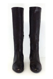 Current Boutique-Stuart Weitzman - Cognac Python Embossed Boots Sz 5.5