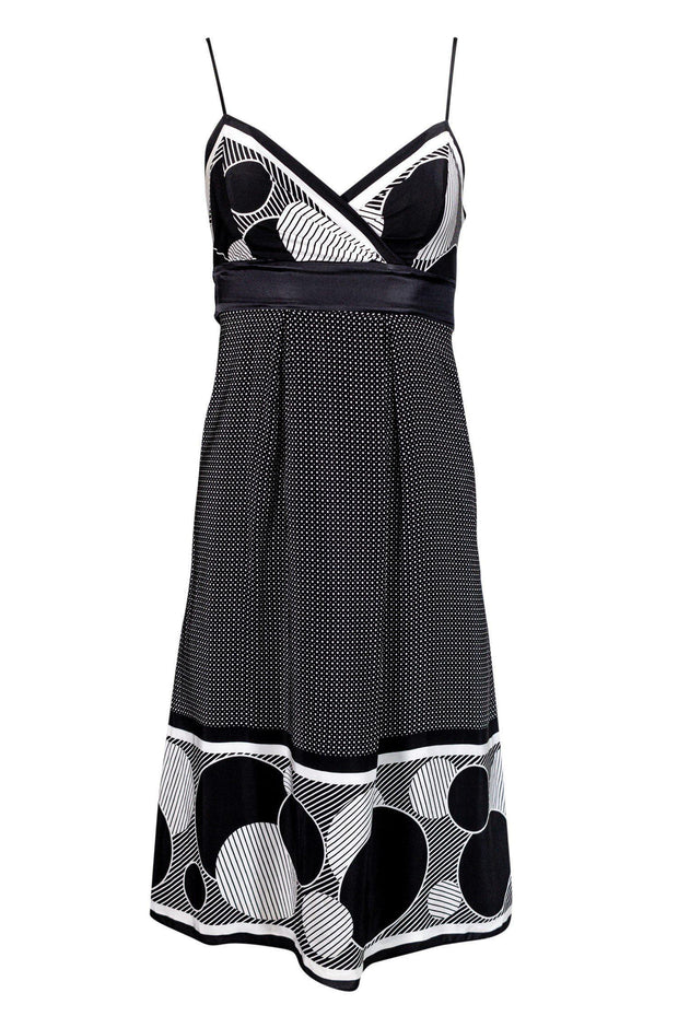 Ted Baker - Black & White Silk Triangle Top Dress Sz S Ted Baker - Black & White Silk Triangle Top Dress Sz S