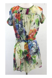 Current Boutique-Ted Baker - Multicolor Watercolor Floral Silk Dress Sz 4