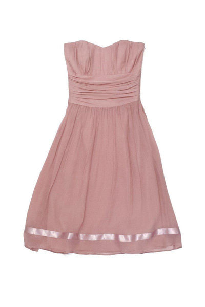Current Boutique-Ted Baker - Blush Silk Strapless Dress Sz 2