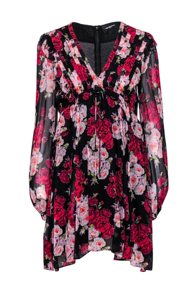 kooples pink floral dress The Kooples sage and pink Flowing Flowers floral dress, size 2, NEW WITH TAGS!