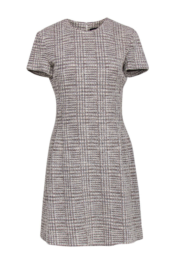 Theory - Ivory Tweed Short Sleeve Fit & Flare Dress Sz 4 Theory - Ivory Tweed Short Sleeve Fit & Flare Dress Sz 4