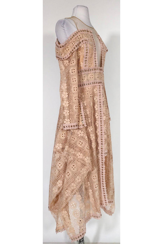 Current Boutique-Thurley - Blush Pink Eyelet Dress Sz 12