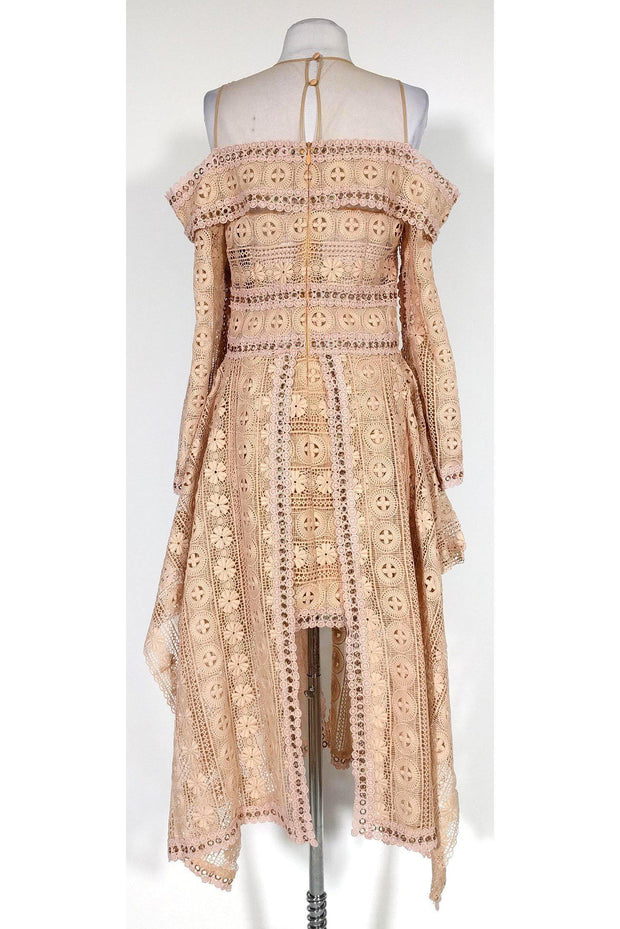 Current Boutique-Thurley - Blush Pink Eyelet Dress Sz 12