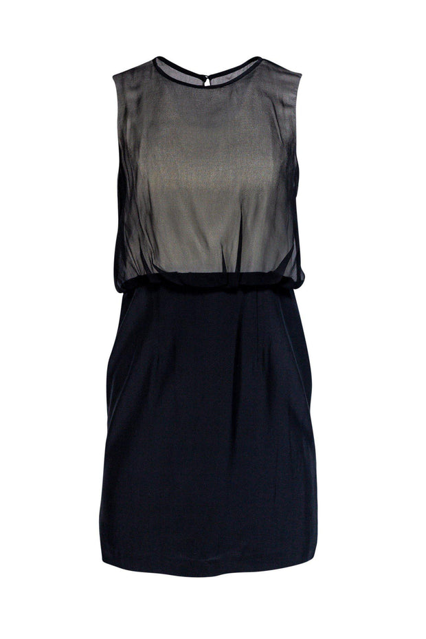Tibi - Black & Ivory Dress w/ Sheer Overlay Sz 2 Tibi - Black & Ivory Dress w/ Sheer Overlay Sz 2