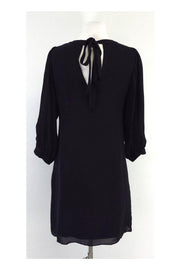 Current Boutique-Tibi - Black Silk Beaded Neckline Dress Sz 4