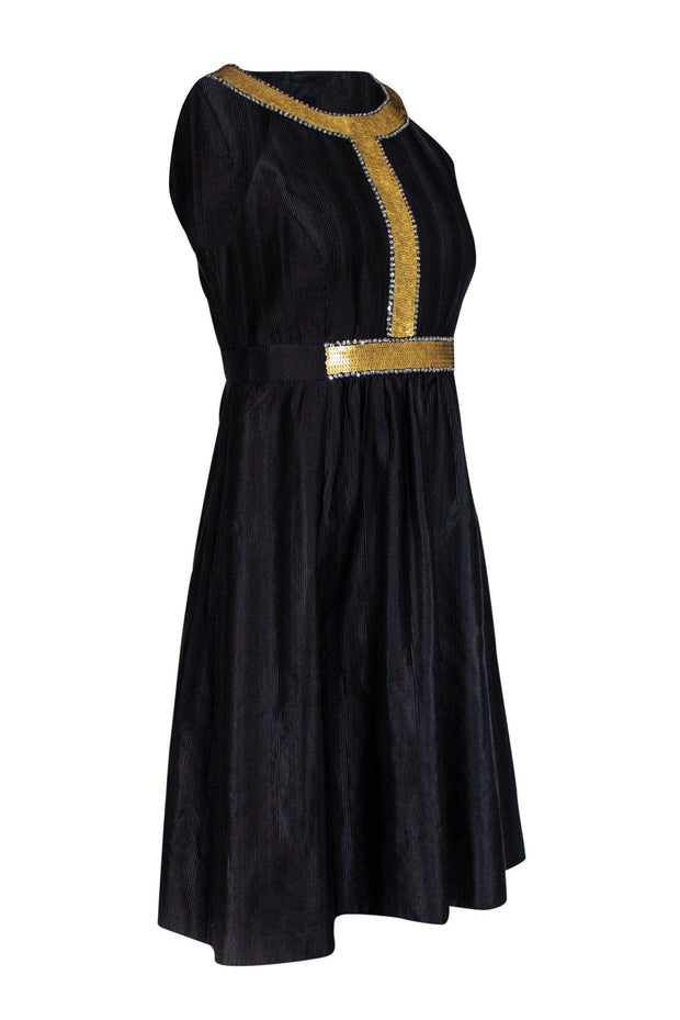 tibi gold dress Metallic Jacquard Dress by Tibi