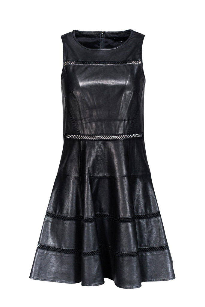 Tibi - Leather Cocktail Dress w/ Cutout Details Sz 4 Tibi - Leather Cocktail Dress w/ Cutout Details Sz 4