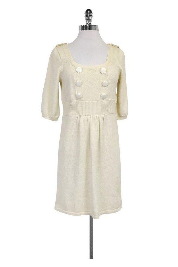 Tibi - Cream Knit Dress w/ Buttons Sz M Tibi - Cream Knit Dress w/ Buttons Sz M