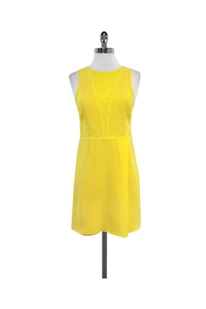 tibi yellow silk dress Silk Mini Dress