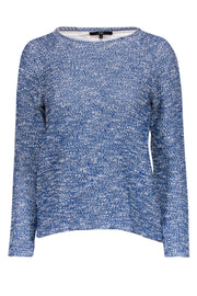 Current Boutique-Tibi - Blue & White Sweater-Front Drawstring-Back Long Sleeve Top Sz 4