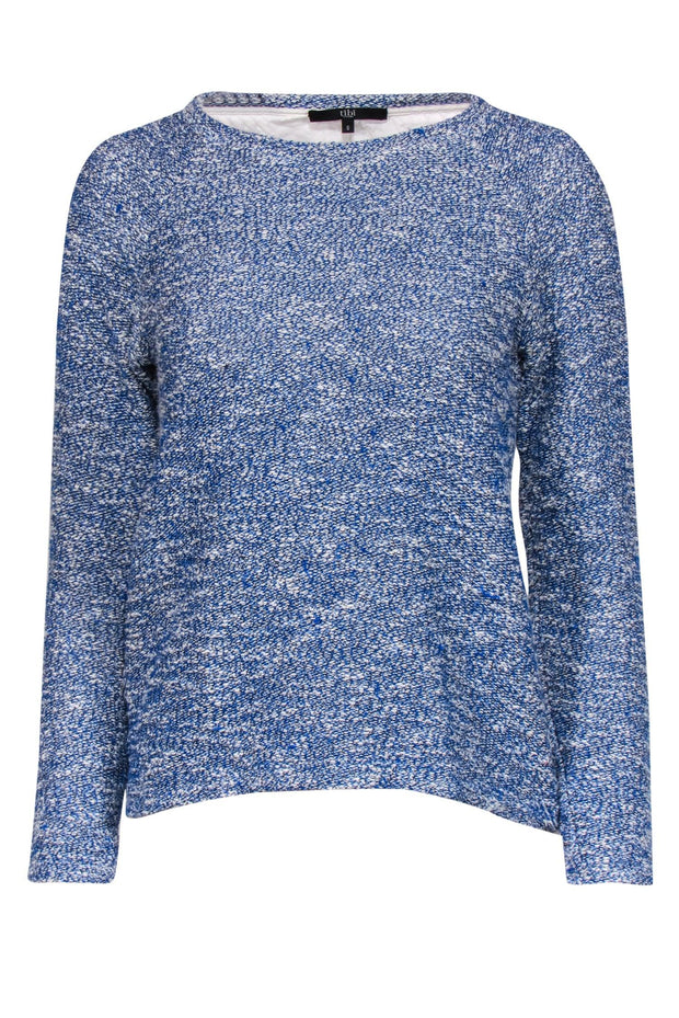 Current Boutique-Tibi - Blue & White Sweater-Front Drawstring-Back Long Sleeve Top Sz 4