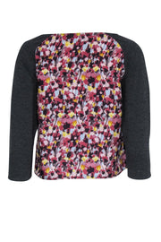 Current Boutique-Tibi - Gray & Multicolored Abstract Print Blouse Sz XS