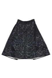 Current Boutique-Tibi - Black Brocade Full Midi Skirt Sz 2
