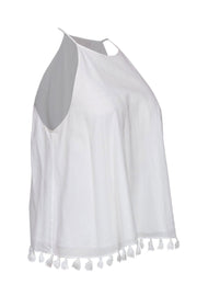 Current Boutique-Tory Burch - White Tank w/ Tassel Hem Sz 6